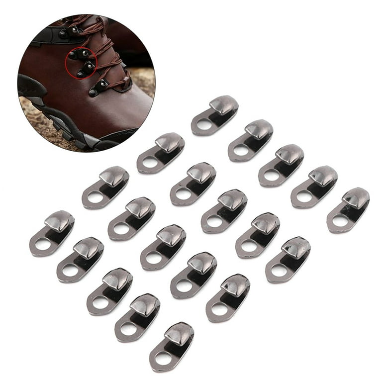 20 Pcs/Lot Shoe Lace Hooks Shoe Repair Accessory Boot Hooks Lace Fittings  With Rivets for Repair/Camp/Hike/Climb Accessories