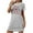 Gray, variant on ALLLIST Christmas Womens Pajamas Short Sleeve Chemises Casual Round Neck Black Pullover Ladies Pajamas