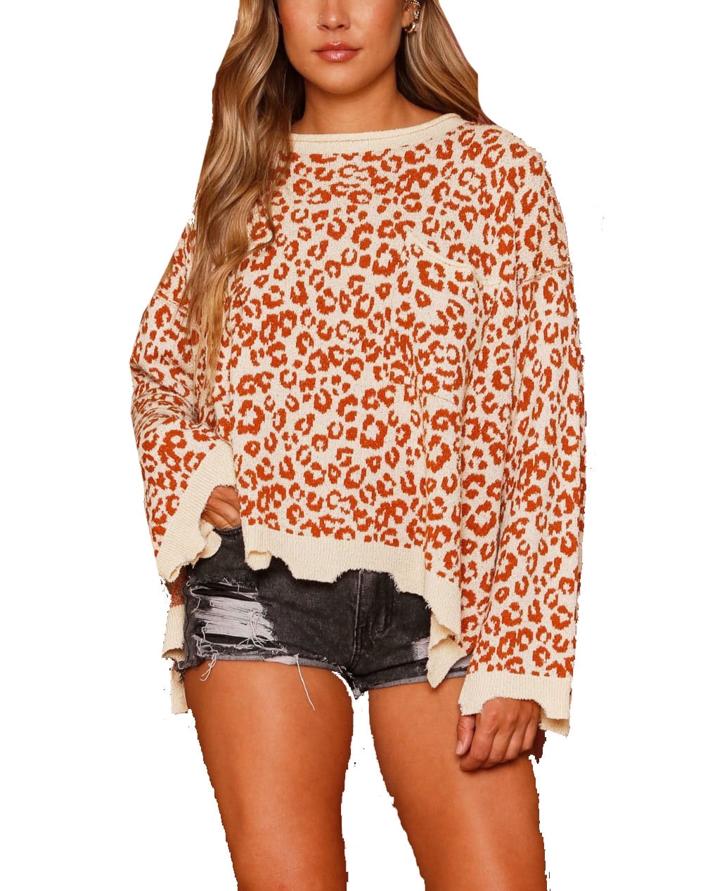 Antonella Leopard Print Distressed 