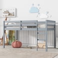 thumbnail image 3 of Harper & Bright Designs Twin Size Loft Bed with Ladder, Wooden Loft Bed Frame with Strengthened Slats for Bedroom, Grey, 3 of 8