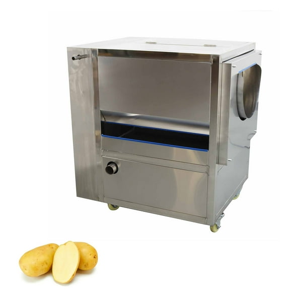 88LBS Rolling Peeling Machine Automatic Electric for Potato Cassava Ginger Taro Carrot 110V
