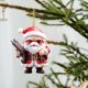 thumbnail image 3 of Adorno colgante de Papá Noel para coche, colgante de Papá Noel para colgar, bolsa para teléfono móvil, herramienta de decoración de doble cara para árbol de Navidad, 3 of 3