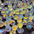 thumbnail image 4 of HAHDAXIA 10MM Crystal Glass Beads for Jewelry Making, Briolette Rondelle Crystal Beads for Crafts Wind Chimes Suncatchers, Briolette Glass Beads (Crystal AB, 10MM, 100PCS), 4 of 7