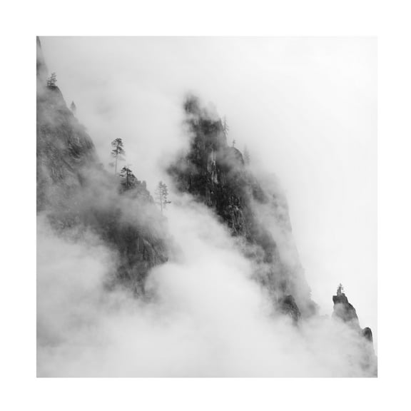 Trademark Fine Art Chengming Foggy Mountain Canvas Wall Art
