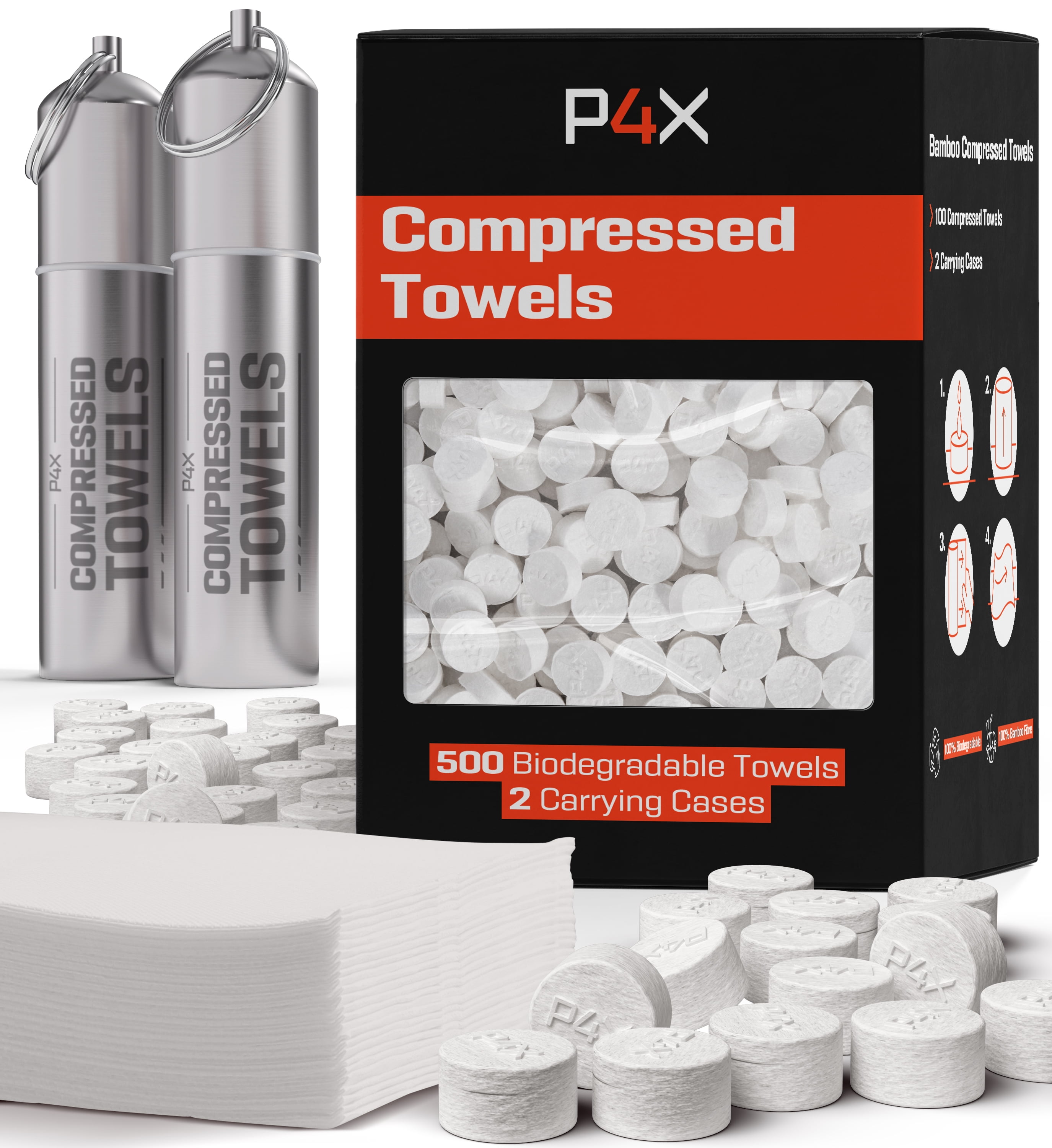 Disposable Compressed Towel Tablets Kit - 100% Bamboo Compressed Towels ...