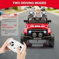 thumbnail image 4 of 12V Kids Ride on Truck, Ride on Jeep Car with Remote Control, Electric Vehicle for Kids,Spring Suspension,Bluetooth Speaker,Multi Music Modes,3 Speeds,LED Lights, 4 of 8