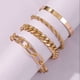 thumbnail image 4 of Pulsera De Cadena Gruesa De Aleación Pulsera De Oro Simple De Moda Popular Para Mujer Monstrate HA015671-00, 4 of 6