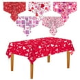 Mdesiwst Valentine's Day Tablecloth Heart Printed Vibrant Color Create
