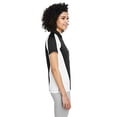 thumbnail image 3 of Harriton M385W Women's Advantage Snag Protection Plus IL Colorblock Polo-Black/ White/ Dark Charcoal-L, 3 of 3