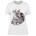 thumbnail image 1 of Shorthair Cat: Looking Up T-Shirt Women -Image by Shutterstock, Female x-Large, 1 of 2