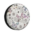thumbnail image 2 of Balery Vintage Butterflies Tire Covers - Tough Tire Wheel Protector for Truck, SUV, Trailer, Camper, RV -14 inch, 2 of 8