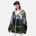 thumbnail image 3 of Zufioo Forest Plant Raccoon Sun Shirt for men and women,Sun Hoodie shirt,Unisex UV Shirt,Hiking Outdoor Performance Jackets,Fishing Shirt -Medium, 3 of 7