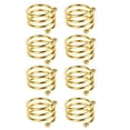 thumbnail image 1 of ZHAOCHENG 8 servilleteros en espiral dorados, elegantes servilleteros de metal inoxidables para bodas, cumpleaños, cenas y fiestas familiares., 1 of 5