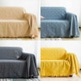 thumbnail image 2 of Fashion Sofa Towel Throw Blanket Solid Color Knitting Sofa Covers Blanket Plaid Towel Slipcovers Protect Cover Home Decor, 2 of 3