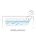 thumbnail image 3 of Kohler 24019-GHW-0 60 x 34 in. Stargaze Freestanding Bubblemassage Air Bath with Bask Heated Surface & Fluted Shroud - White, 3 of 5