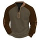 thumbnail image 2 of pstuiky camisas de manga larga para hombre, Sudadera con capucha y cuello redondo para hombre, estampado, manga larga tops de invierno para hombre s, 2 of 3