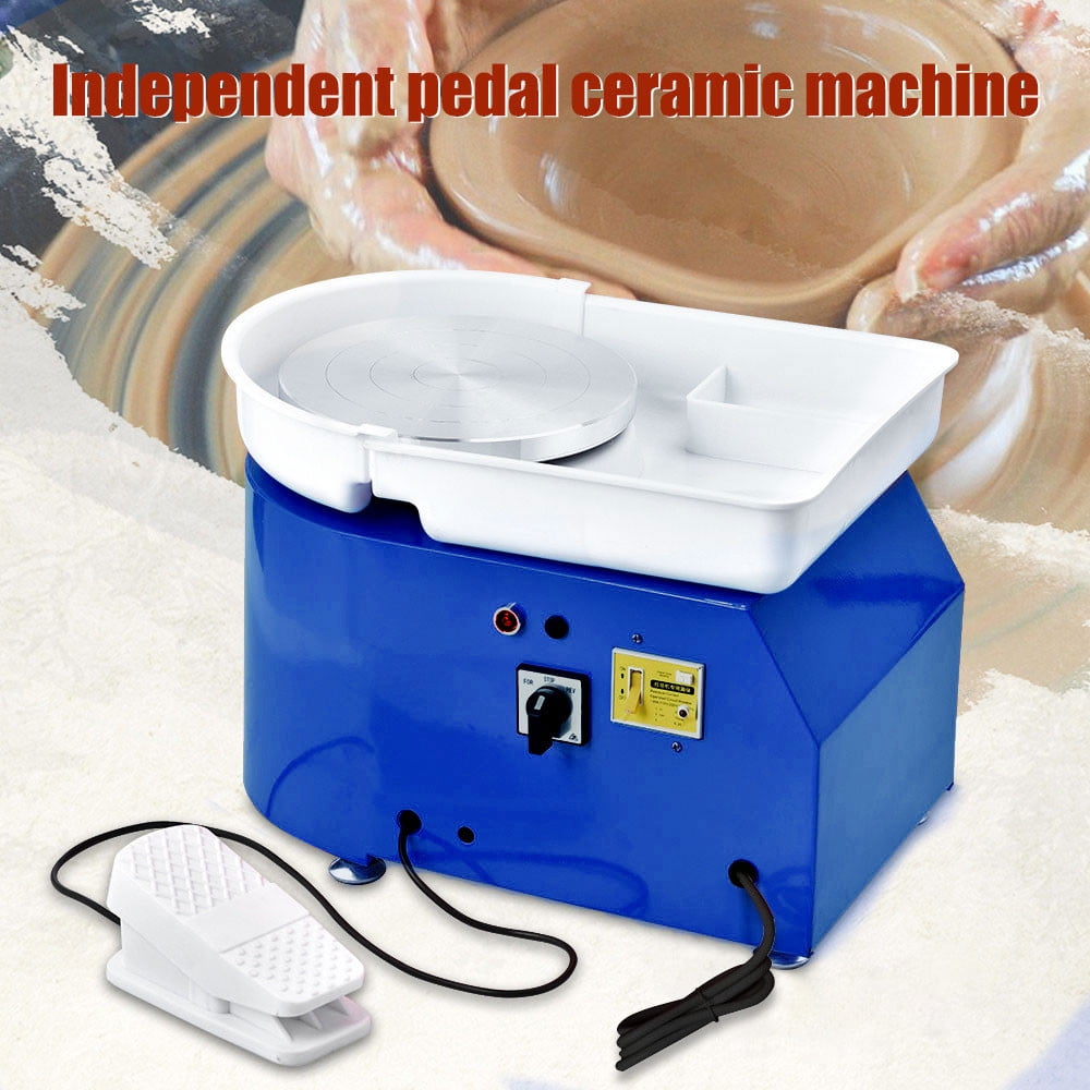 350W Brushless Electric Pottery Wheel Machine Mini Pottery Wheel Ceramic Shaping Tool Washable Basin with Pedal ,Power Tools