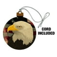 thumbnail image 2 of American Bald Eagle Flag USA Patriotic Wood Christmas Tree Holiday Ornament, 2 of 6