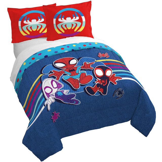 Set de funda nórdica Jay Franco Spidey & Friends Blue Queen