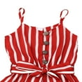 thumbnail image 3 of Bébé bébé Filles Vêtements Sans Manches Rayé Mousseline de Soie d'Été Tenues Rouges 3-4 Ans, 3 of 4