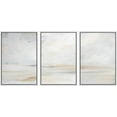 thumbnail image 3 of PixonSign Framed Wall Art Set Watercolor Pastel Misty Sand Dune Landscape Nature Wilderness Scenic Modern Art Decor Minimalist Relax/Calm for Living Room, Bedroom, Office - 24"x36"x3 White, 3 of 5