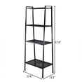 Ktaxon 4Tier Metal Bookshelf, Practical Open Leaning Ladder Shelf for