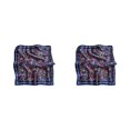 thumbnail image 4 of Jumpingount Pañuelo de moda Versátil y natural Bufanda amigable con la piel Bufanda cuadrada Bufanda de cuello para mujer y cómoda azul azul oscuro anacardo fragmentado 2piezas, 4 of 6