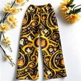 thumbnail image 5 of Trgacdwlo Halloween Pajama Pants Fuzzy Funny Ghost Graphic Wide Leg Fleece Pj Pants Women Elastic Waist Winter Cozy Warm Womens Lounge Pants, 5 of 6