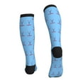 thumbnail image 4 of Compression Socks for Women and Men - ice hockey sticks USA flag blue Compression Socks Circulation for Workout, 4 of 8
