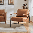 thumbnail image 2 of Renwick Mid-century Modern Upholstered Accent Chair for Living Room, Retro Brown, 2 of 8