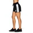 thumbnail image 4 of Reebok Womens Journey Color Block French Terry Shorts with Pockets, Sizes XS-XXXL, 4 of 4