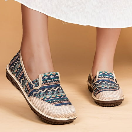 

Christmas Womens Shoes Ethnic Style Casual Shoes Hollow Breathable Embroidered Dance Shoes Casual Shoes