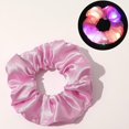 thumbnail image 1 of Scrunchy de de Seda para El Cabello con Luz LED para Niñas, Mujeres Y Adolescentes, Bandas Elásticas de para El Cabello, Soporte para Cola - Rosado Baoblaze coleta de coletas para el cabello, 1 of 8