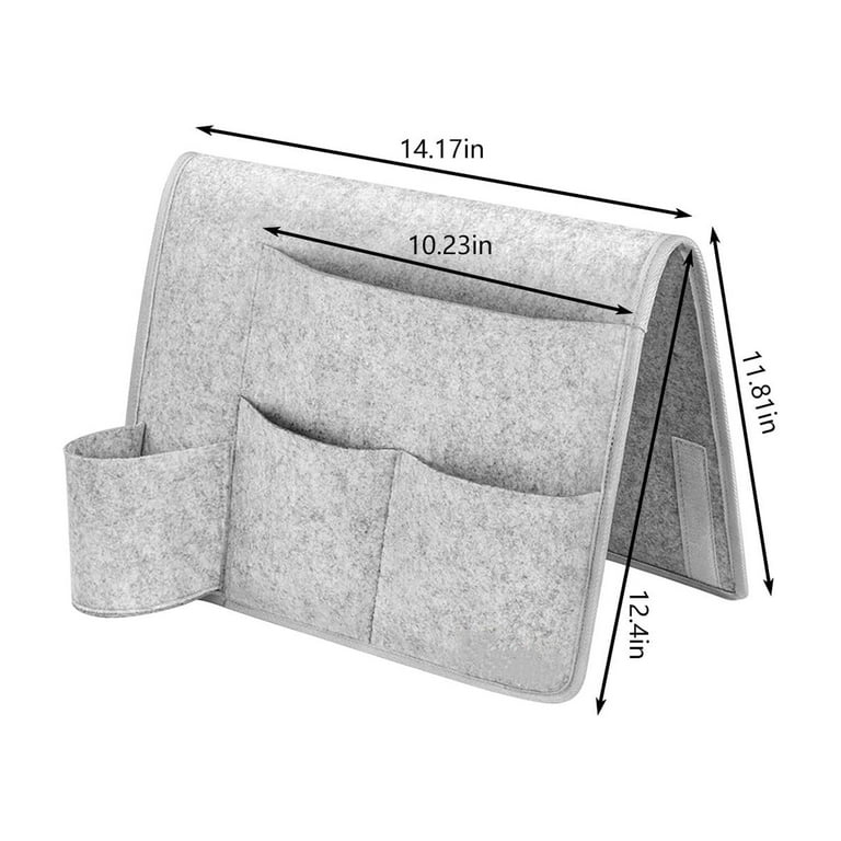 IMossad Hanging Bedside Storage Organizer Caddy with Water Bottle Holder Felt Bedside Storage Bag