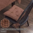 thumbnail image 3 of VHC Brands Patriotic Patch Square Kitchen Table Decor, Plaid Chair Pad, Red, 15", 3 of 5