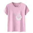thumbnail image 5 of Fznquz Short Sleeve Summer Tops for Women Casual 2025 Tees Graphic Spring Crewneck Pink Womens Blouse, 5 of 5
