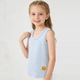 thumbnail image 4 of BRGZLK Girl's Tank Tops Summer Trendy Soft Comfort Striped Sleeveless Round Neck Casual Cute Fitted Knit Camisole Tops,Teen Girl Clothing Blue 3-4 Years, 4 of 5