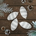 thumbnail image 2 of Northlight 4ct Beaded Swirl Shatterproof Finial Christmas Ornament Set 4.5" - Silver/White, 2 of 4