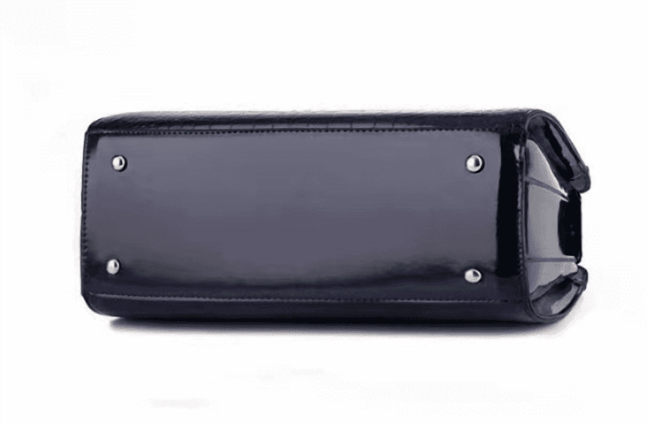 PORT&LOTUS Small Compact Leather Crossbody Bag for Women Chic and Sophisticated Bag for Women with Shoulder Strap Women's Top-handle Handbags with Crocodile Embossing