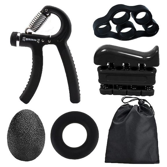 Hand Grip Strengthener Forearm Exercise Muscle Power Wrist Trainings(black)