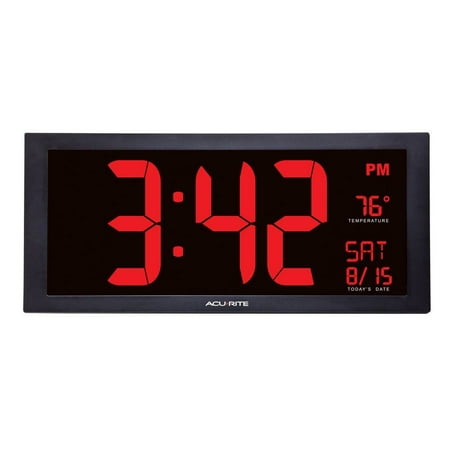 UPC 072397751001 product image for 18-inch Jumbo Digit Calendar Clock with Indoor Temperature | upcitemdb.com