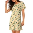 thumbnail image 2 of Daiia Sea Turtle And Whale Print Women's Nightshirt Soft Nightgowns for Women Short Sleeve dress Short-sleeved Sleepwear, 2 of 6