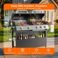 thumbnail image 6 of Gymojoy Outdoor 5 Burner Propane Gas Grill with 2 Cooking Zone Stainless Steel BBQ Grill, 6 of 10