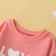thumbnail image 5 of EnJoCho Baby Girls Outfit Kids Toddler Baby Girls Boys Autumn Winter Valentine's Day Print Cotton Long Sleeve Sweatshirt Hoodie Pullover Clothes Kids Trendy Casual Clothing, 5 of 6