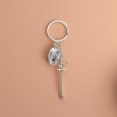 thumbnail image 7 of UPOUART 3Pcs Zinc Alloy Fencing Keychain Silver Sports Theme Accessories for Fencers Enthusiasts 1.4X0.4X0.4in, 7 of 7