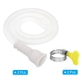 thumbnail image 3 of Uxcell 5ft Air Conditioner Drain Hose, 2Pcs 16-25mm Mouth Universal Drain AC Drain Hose with Clamp, White, 3 of 6