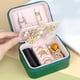 thumbnail image 5 of Pequeño organizador de joyas con dos ganchos para guardar pulseras, perfumes y anillos. Verde, 5 of 9