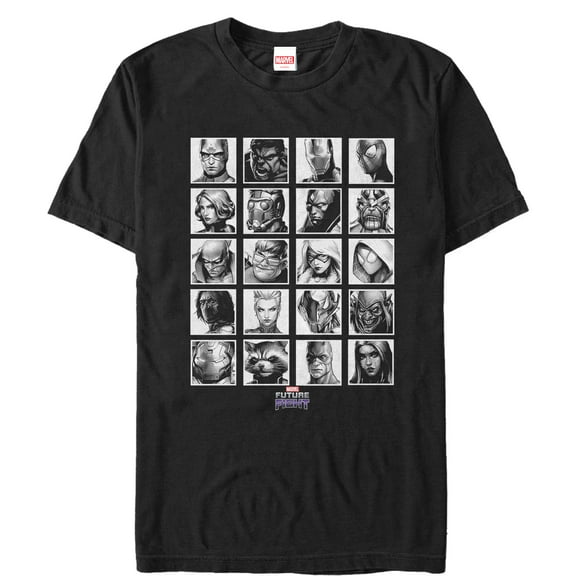 Men's Marvel Future Fight Characterscale  Graphic Tee Black X Large