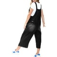 thumbnail image 4 of Sleeveless Women Denim Overalls Casual Straight Leg Jeans Jumpsuit, 4 of 5
