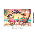 thumbnail image 3 of Tropical Theme Summer Banner Flamingo Beach Style for Outdoor Party Vacation Decoration, 3 of 8